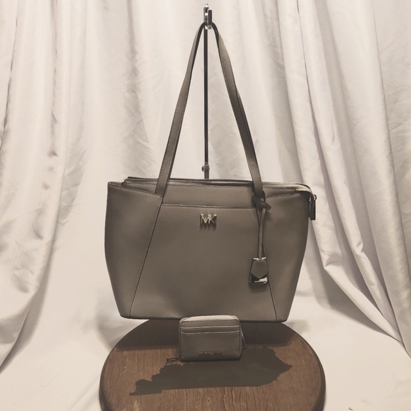 MICHAEL Michael Kors Handbags - Gray Michael Kors Purse And Matching Wallet Set